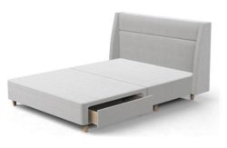 Silentnight Studio Geo Double 2 Drawer Bed Frame - Natural.